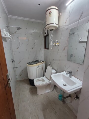Bathroom in 2 BHK Builder Floor at Saket – for Rent