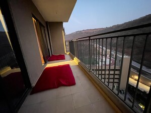 Balcony in 2.5 BHK Apartment at Shapoorji Pallonji Vanaha Golfland, Bavdhan – for Rent