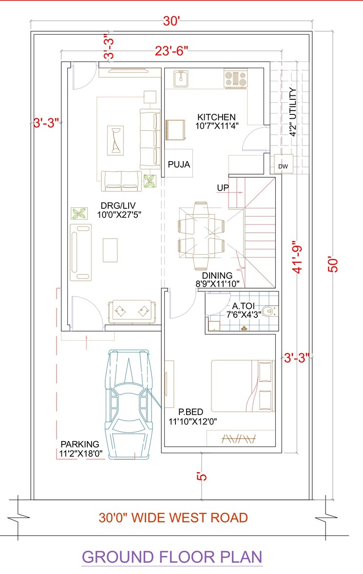 Floor Plan, beeramguda 3 Bedroom 2525 Sq.Ft. Villa In Beeramguda Hyderabad 9360151