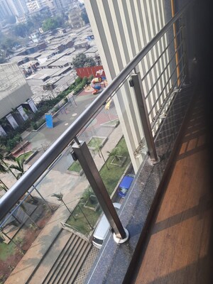 Balcony in 3 BHK Apartment at Everest World Morning Glory CHS Ltd, Kolshet Road – for Rent