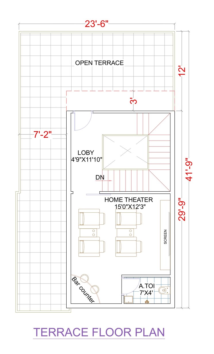 Floor Plan, krishna reddy pet 3 Bedroom 2547 Sq.Ft. Villa In Krishna Reddy Pet Hyderabad 9360308