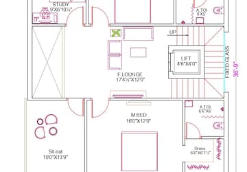Floor Plan in 4 BHK Villa at Adibatla – for Sale