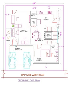 Floor Plan in 4 BHK Villa at Adibatla – for Sale