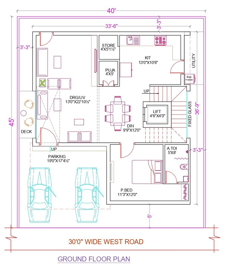 Floor Plan, adibatla 4 Bedroom 3924 Sq.Ft. Villa In Adibatla Hyderabad 9360391