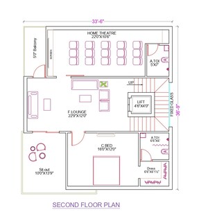 Floor Plan in 4 BHK Villa at Adibatla – for Sale