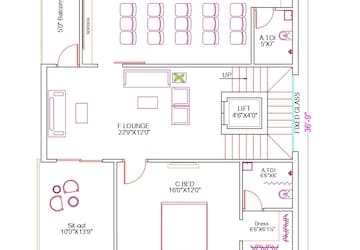 Floor Plan in 4 BHK Villa at Adibatla – for Sale