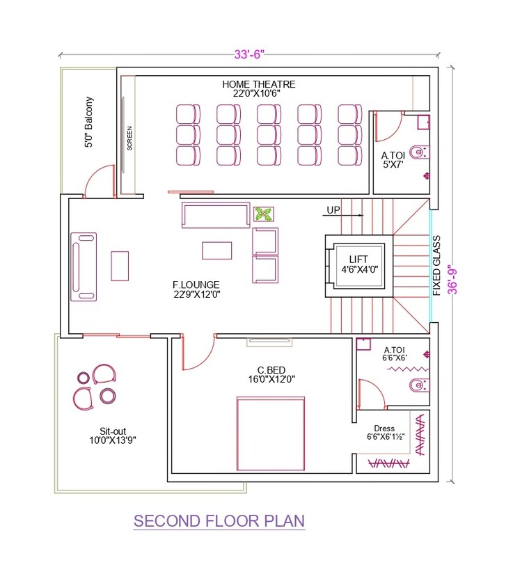 Floor Plan, adibatla 4 Bedroom 3924 Sq.Ft. Villa In Adibatla Hyderabad 9360391