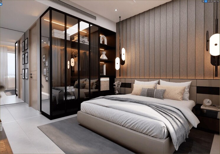 Bedroom, mantra-mayfair-residences 3 Bedroom 1400 Sq.Ft. Apartment In Mundhwa Pune 9360382