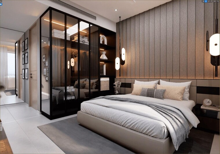 Bedroom, mantra-mayfair-residences 3 Bedroom 1400 Sq.Ft. Apartment In Mundhwa Pune 9360382