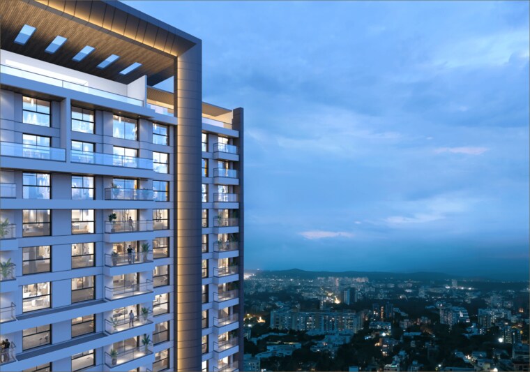 Exterior View, mantra-mayfair-residences 3 Bedroom 1400 Sq.Ft. Apartment In Mundhwa Pune 9360382
