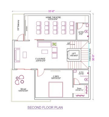 Floor Plan in 4 BHK Villa at Tukkuguda – for Sale
