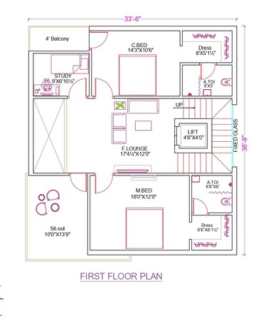 Floor Plan in 4 BHK Villa at Tukkuguda – for Sale