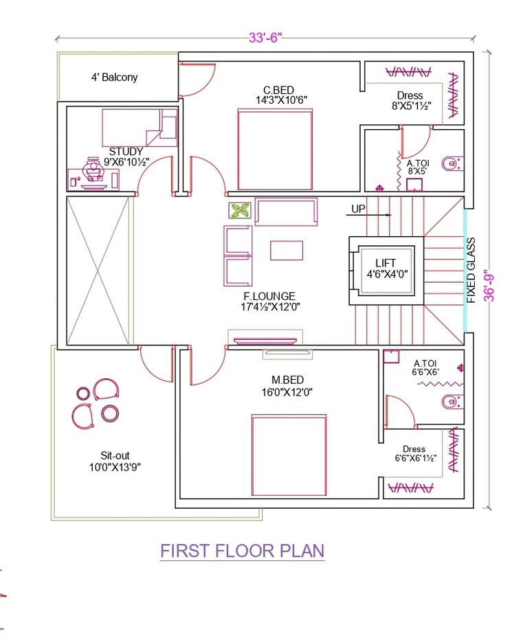Floor Plan, tukkuguda 4 Bedroom 3965 Sq.Ft. Villa In Tukkuguda Hyderabad 9360446