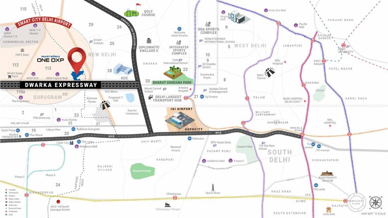 Map Location, signature-global-de-luxe-dxp 3 Bedroom 2469 Sq.Ft. Apartment In Sector 37d Gurgaon 9360792