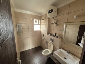 Bathroom in 3 BHK Apartment at Motiaz Royal Citi, Ambala Highway – for Rent