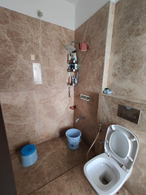 Bathroom in 3 BHK Apartment at Neelkanth Greens, Manpada – for Rent