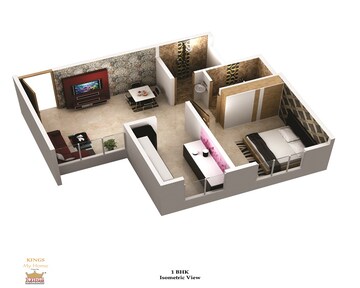 Floor Plan in 1 BHK Apartment at Kings My Homes, Chunabhatti – for Sale