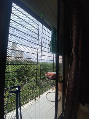 Balcony in 1 BHK Apartment at Ahuja Sea Crown, Kandivali West – for Rent