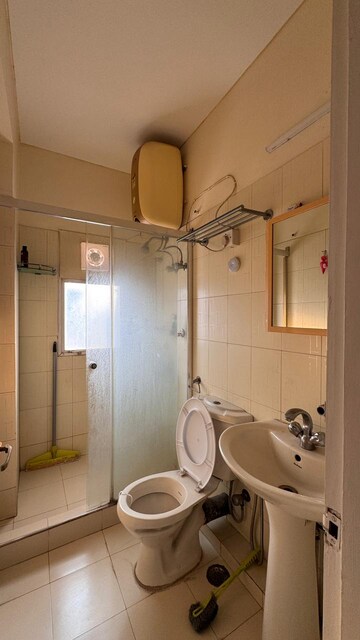 Bathroom in 3 BHK Builder Floor at Ansal Sushant Lok I, Sector 43 – for Rent