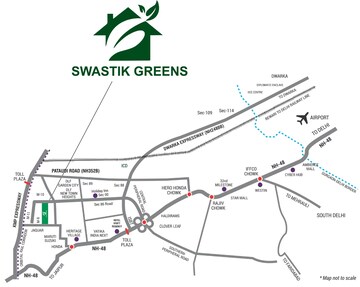 Plot – Map Location View at Prominent Swastik Greens, Manesar Sector 9 - for Sale