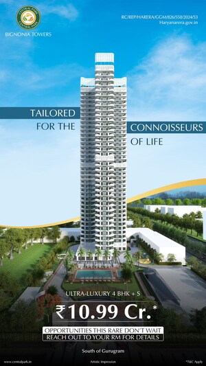 4 BHK Apartment – Exterior View View at Central Park Bignonia Towers, Sohna Sector 32 - for Sale
