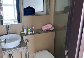 Bathroom in 1 BHK Apartment at LnT Veridian, Powai – for Rent