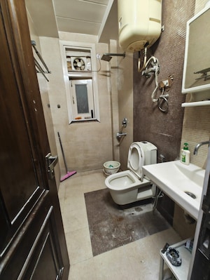 Bathroom in 3 BHK Builder Floor at Chittaranjan Park – for Rent