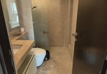 Bathroom in 2 BHK Apartment at Hiranandani Atlantis, Powai – for Rent