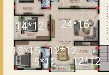 Floor Plan in 4 BHK Apartment at Himayath Sagar – for Sale