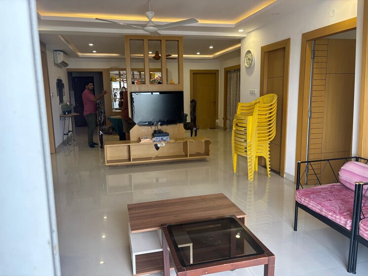 Living Room, movie-towers 3.5 Bedroom 2813 Sq.Ft. Apartment In Kokapet Hyderabad 9362872