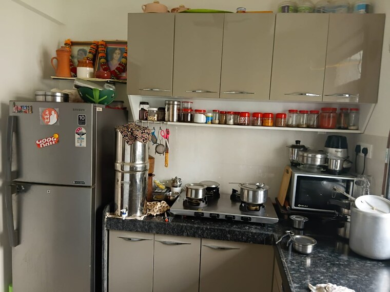 Kitchen, om-pushpanjali 1 Bedroom 380 Sq.Ft. Apartment In Padagha Thane 9363038