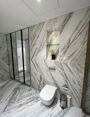 Bathroom in 4 BHK Apartment at Omkar 1973, Worli – for Rent