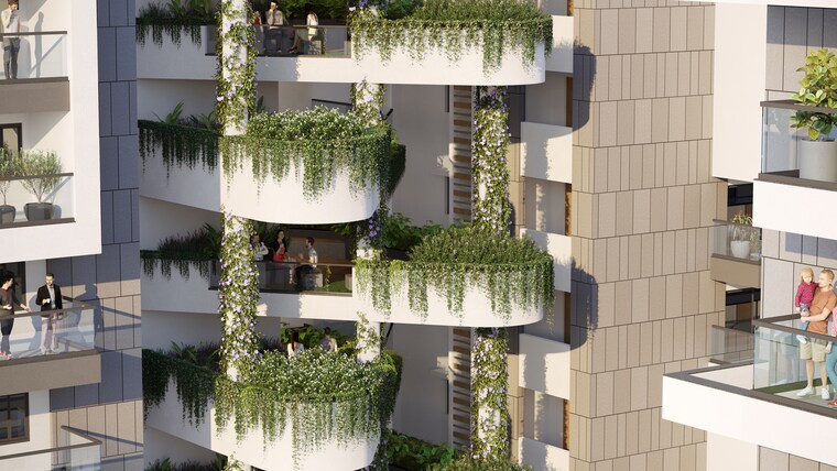 Exterior View, om-sree-skypark 3 Bedroom 2235 Sq.Ft. Apartment In Kompally Hyderabad 9363344