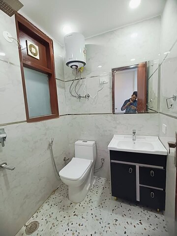 Bathroom in 1 BHK Apartment at Freedom Fighters Enclave – for Rent