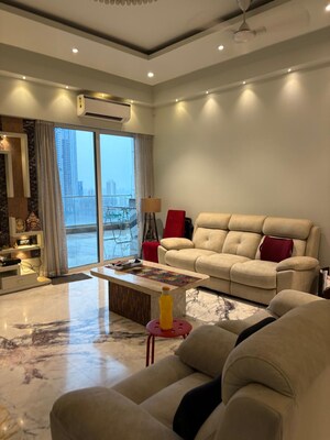 Living Room in 3 BHK Apartment at Enpar Lotus 101 Worli Residences, Lower Parel – for Rent