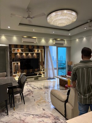 Living Room in 3 BHK Apartment at Enpar Lotus 101 Worli Residences, Lower Parel – for Rent