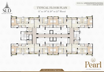 Floor Plan in 3 BHK Apartment at Sahu City, Sultanpur Road – for Sale