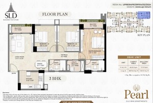 Floor Plan in 3 BHK Apartment at Sahu City, Sultanpur Road – for Sale