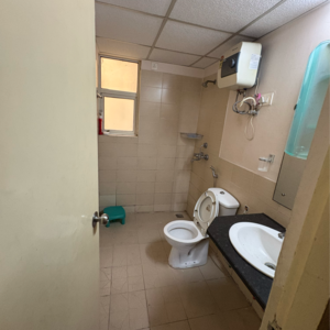 Bathroom in 3 BHK Apartment at Piedmont Taksila Heights, Sector 37c – for Rent