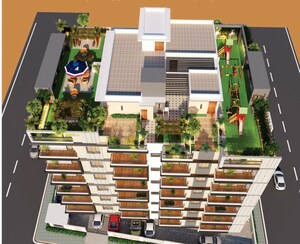 3 BHK Apartment – Exterior View View at Officers Campus Colony - for Sale