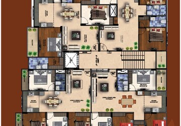 Floor Plan in 3 BHK Apartment at Officers Campus Colony – for Sale
