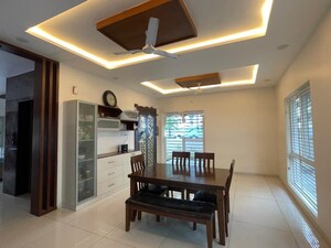 Dining area in 3 BHK Apartment at Rajapushpa Green Dale, Tellapur – for Rent