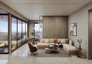 Living Room in 4 BHK Apartment at Harsha Sky High, Shaikpet – for Rent