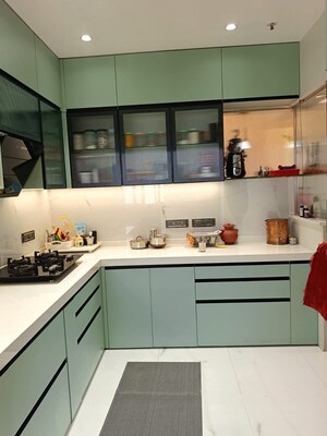 Kitchen in 3.5 BHK Apartment at T Bhimjyani Neelkanth Woods Olivia, Ghodbunder Road – for Rent