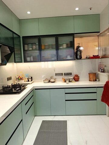 Kitchen in 3.5 BHK Apartment at T Bhimjyani Neelkanth Woods Olivia, Ghodbunder Road – for Rent