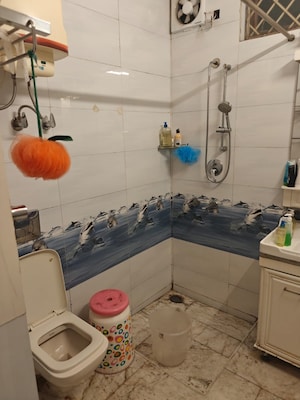 Bathroom in 4 BHK Apartment at DDA Rosewood Apartments, Vasant Kunj – for Rent