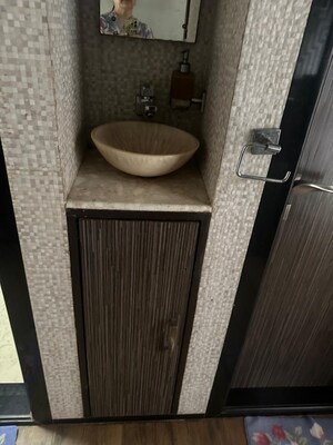 Bathroom in 1 BHK Apartment at Mahim West – for Rent