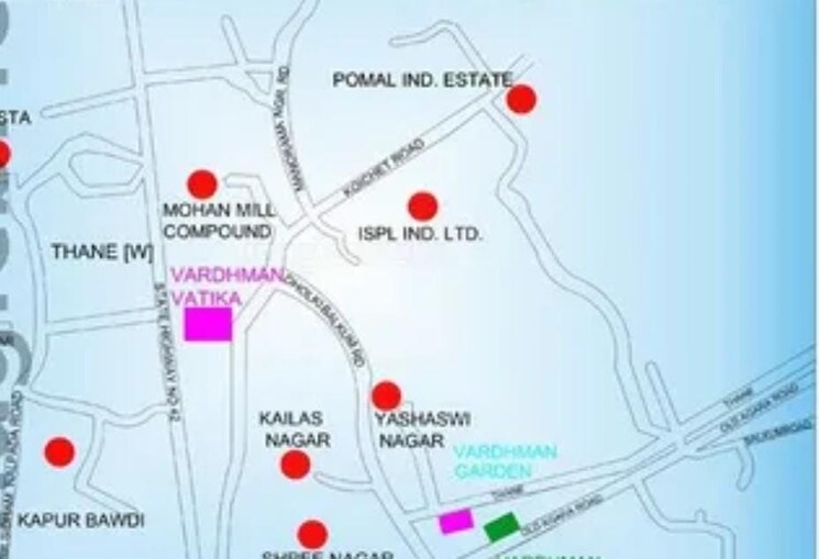 Map Location, vardhman-vatika 1 Bedroom 450 Sq.Ft. Apartment In Majiwada Thane 9365587