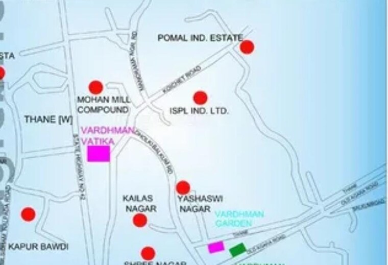 Map Location, vardhman-vatika 1 Bedroom 450 Sq.Ft. Apartment In Majiwada Thane 9365587
