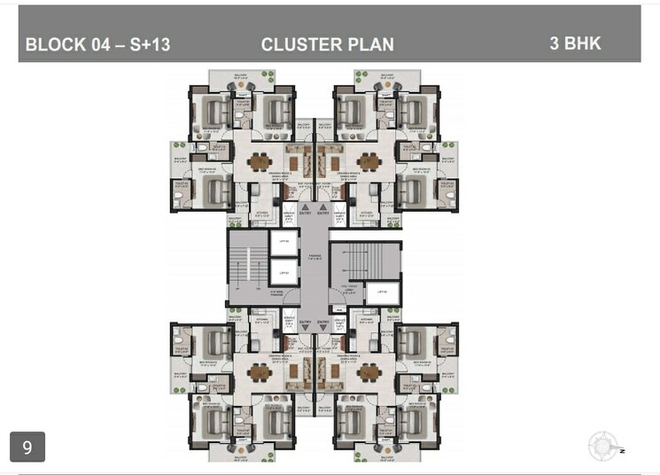 Master Plan, high ground 4 Bedroom 3900 Sq.Ft. Apartment In High Ground Zirakpur 9366273